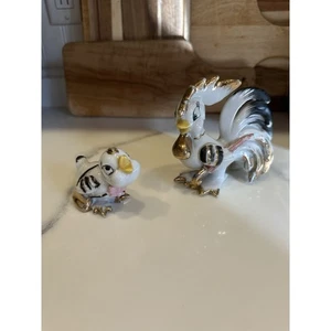 Vintage Hahn Huhn und Baby Küken Figuren Japan Kitsch MCM skurril süß - Bild 1 von 7