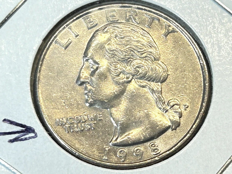 1998 P AU Washington Quarter DDO. Doubling "In God We Trust"(STUNNING) #1 - Image 1 of 4