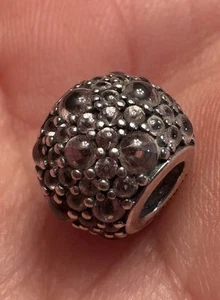 Authentic Pandora Shimmering Droplets Honeysuckle Pink Charm 791755HCZ Retired - Picture 1 of 6
