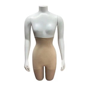 SPANX Star Power hochtaillierte mittelhohe Oberschenkel formende Shorts neu ohne Etikett weich nude Gr. F - Bild 1 von 5