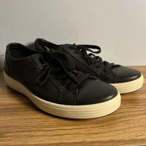 ECCO Herren Soft 7 City Sneaker Gr. 42 EU / 8-8,5 US Schwarz Leder Athleisure Schuh - Bild 1 von 10