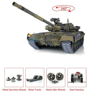 Tanque de radiocontrol Henglong 1/16 7,0 Rusia T90 3938 RTR pista de metal BB infrarrojo stock de EE. UU. - Imagen 1 de 12