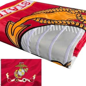 Marine Corps Embroidered Military Flags 3x5 Flag  - Picture 1 of 8