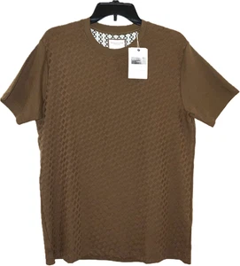 Denim & Flower Ricky Singh Herren T-Shirt Strukturstrick Braun Gr. M Neu mit Etikett - Bild 1 von 9