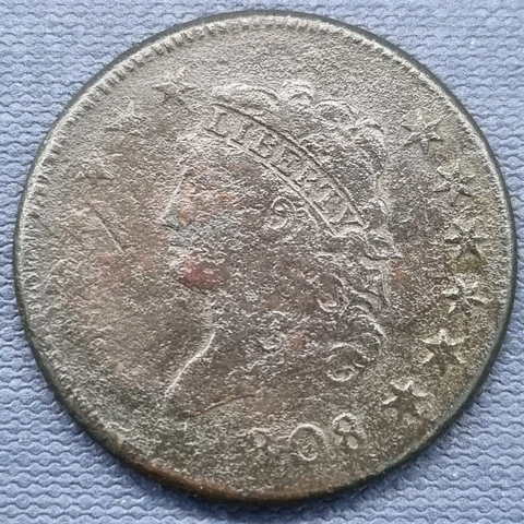1808 Classic Head Large Cent 1c Better Grade F + Details #56152 Cover