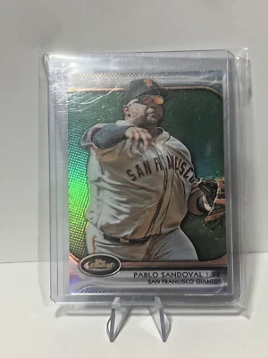 Pablo Sandoval 2012 TOPPS FINEST CHROME GREEN REFRACTOR 28/199 #69 - Image 1 of 4