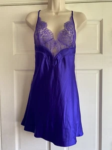 J35 Victoria's Secret lila seidig Nachthemd Dessous Kleid Damen Medium - Bild 1 von 3