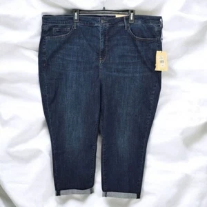 NYDJ Lift x Tuck Jeans Woman 22WP Cropped Denim Rolled Cuff Slimming Plus Size - Picture 1 of 14