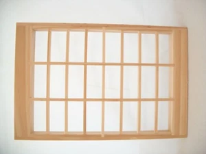Window 24-Light  w/ trim dollhouse miniature  #5007 1pc  wooden 1/12 scale