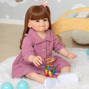 Muñeca bebé renacida de 28 pulgadas ya terminada niña pequeña enorme Bebe hágalo usted mismo regalos de cumpleaños - Imagen 1 de 8