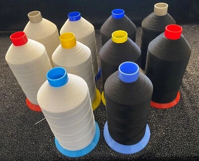 Nylon Bonded Black & White Thread 16 Oz, Upholstery/Leather/Canvas - Image 1 of 2