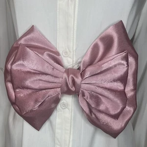 Pink wide waistband belt with satin bow - Picture 1 of 8