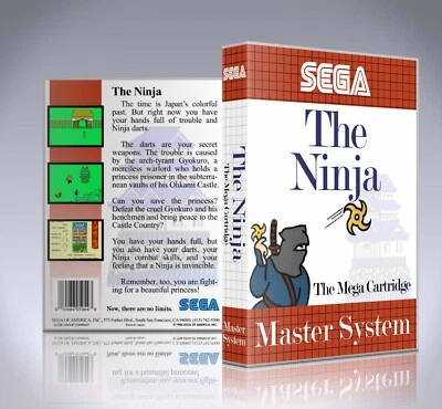 Sega Master System Case - NO GAME - The Ninja - Image 1 of 3