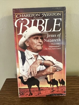  Charlton Heston Presents the Bible - Jesus of Nazareth (VHS 1993) New, Sealed. - Image 1 of 3