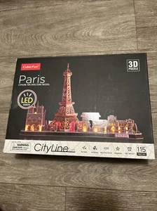 CubicFun LED Paris CityLine L525H Architecture Model 3D Puzzle 115 Pieces - Picture 1 of 2