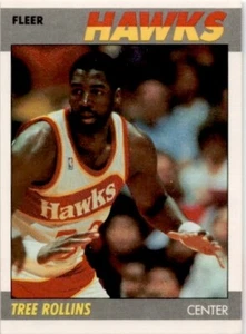 1987 FLEER BASKETBALL TREE ROLLINS # 94 HAWKS - Picture 1 of 2