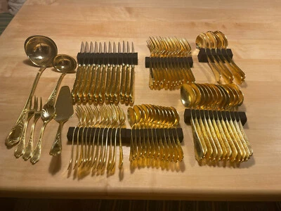 Besteck 71 Teile für 12 Personen Vorlagebesteck Salat Besteck Schöpfkelle 24 Kar - Bild 1 von 4