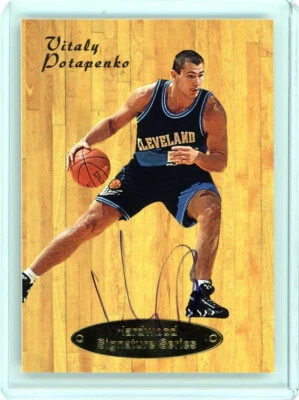 * VITALY POTAPENKO * 1997 THE GENUINE ARTICLE HARDWOOD SERIES AUTO RC # 7500 - Image 1 of 2