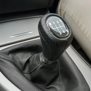 6 Gang Schalthebel Schaltknauf Leder 25118037308 Für BMW 3er E90 E91 E92 E93 DE - Bild 1 von 6