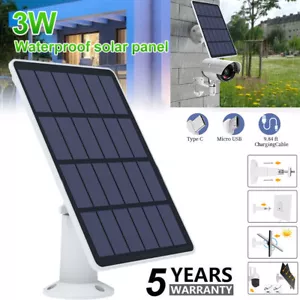 Waterproof Solar Panel Kit For Arlo Essential Spotlight Camera Doorbell Charger - Picture 1 of 15
