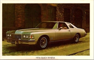 Postcard 1976 Buick Riviera Green Poirer Buick Opel Fall River Massachusetts - Picture 1 of 2