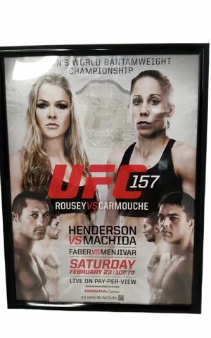 UFC 157 rousey vs carmouche and henderson vs machida Poster Unsigned 19"w x 25"h Cover