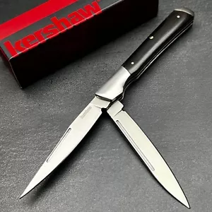 Kersahw Allegory Black Micarta Handles 7Cr17MoV 2 Blade EDC Folding Pocket Knife - Picture 1 of 10