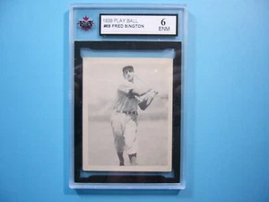 1939 PLAY BALL GUM INC. BASEBALL CARD #68 FRED SINGTON ROOKIE RC KSA 6 EX/NM GL - Picture 1 of 2