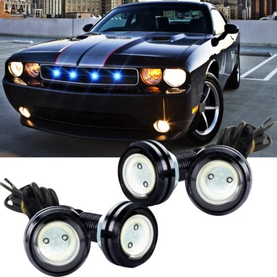 Luces azules del capó de la parrilla delantera de 4 piezas para camioneta Chevy Colorado Foto 1 de 4