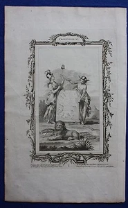 Original antique frontispiece with allegorical figures, ENGLAND DISPLAYED, 1769 - Picture 1 of 3