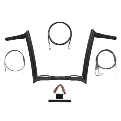Kit de manillar Yaffe Monkey Bar 1990-1995 Harley-Davidson Dyna 1 1/4" negro 12" Foto 1 de 2