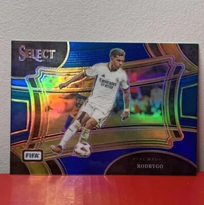 2023-24 Panini Select FIFA Soccer Rodrygo Field Level Blue Prizm Real Madrid - Picture 1 of 2