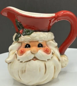 VTG Ceramic Santa Claus Christmas Pitcher TII Collections 7 inch RARE Find - Picture 1 of 6