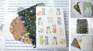 2025 Diary Eccolo Weekly View 18 Month Planner Ass-Design Flap Cover Diaries NEW - Picture 1 of 55