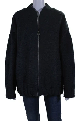 Chaqueta básica Zara para mujer Sherpa texturizada cremallera completa manga larga negra talla M Foto 1 de 4