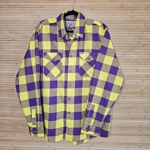 Dixxon Shirt Mens L Large Purple Yellow Flannel The Mamba Kobe Bryant Lakers LA - Picture 1 of 5