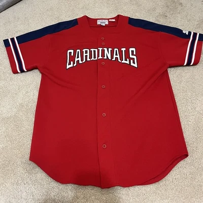 Camiseta deportiva Starter para hombre roja azul de los Cardenales de San Luis Mark McGwire #25 MLB talla XL Foto 1 de 4