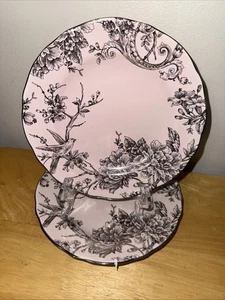 222 Quinto PTS Adelaide Rosa e Argento 8 5/8" Piatto Insalata Indonesia Set di 2 - Foto 1 di 3