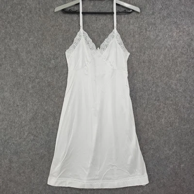 Correas de ajuste de encaje de nailon blanco 34 para mujer Adonna Slip Foto 1 de 4