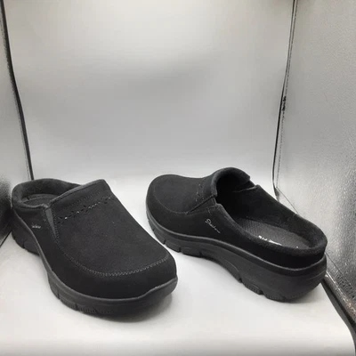 Tamancos de camurça cravejados Skechers Easy Going outono namorada 9,5M preto A27 - Imagem 1 de 4