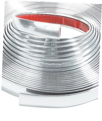 Borde cromado de 25 pies, moldura cromada, accesorios para automóviles tiras cromadas para  Foto 1 de 4