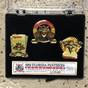 Rare Florida Panthers Limited Edition Inaugural Year Three Pin Set #1 Of 10,000 - Bild 1 von 4