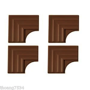 4 PAK MIRR EDGE Mirror Molding Contemporary Corner Plates ROYAL OAK - Picture 1 of 2
