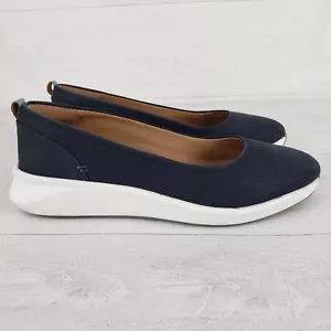 Clarks Un Rio Vibe decolte con zeppa e nabuk blu navy da donna taglia 10 M - Foto 1 di 13