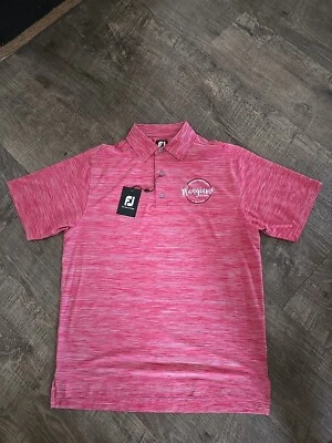 Camisa Polo de Golf Footjoy Fj Hawaii 604 Mangiamo Restrictunt Logo Rojo Mármol M Nueva con Etiquetas Foto 1 de 4