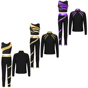 Kids Girl's Sweatshirt Sweatpants Set Training Blouse With Trousers Adorned - Picture 1 of 29
