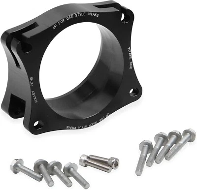 Adaptador de cuerpo de acelerador Holley, aluminio, anodizado negro, serie GM GenV LT, cada uno Foto 1 de 4