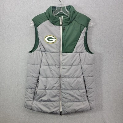 nike green bay vest womens small Puffer Outerwear Vest nfl on field - Image 1 of 4
