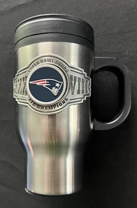 NFL Football Vintage New England Patriots Superbowl 38 Stainless Steel Mug - Picture 1 of 5