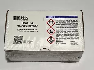 Hanna Instruments HI96711-11 Cal Check Standards For TOTAL Chlorine EXP 08/2025 - Picture 1 of 2